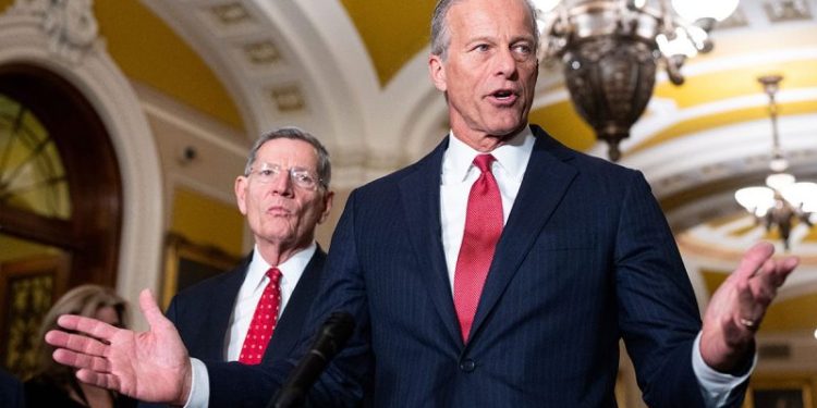 Schumer, Dems’ goal is to ‘tie people down’ so they can’t campaign, Thune says